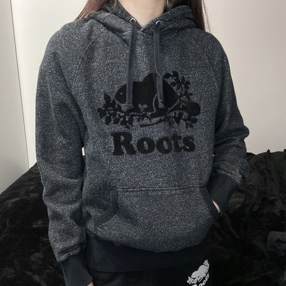 Roots Salt & Pepper / Black Original Kanga Hoodie